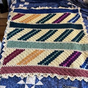 Handmade Colorful Crochet Blanket